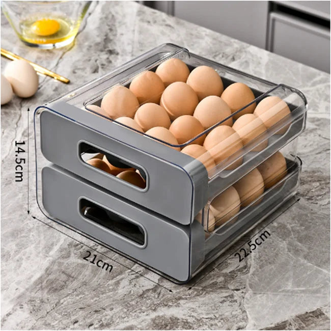 Double-Layer Kitchen Egg Storage Box