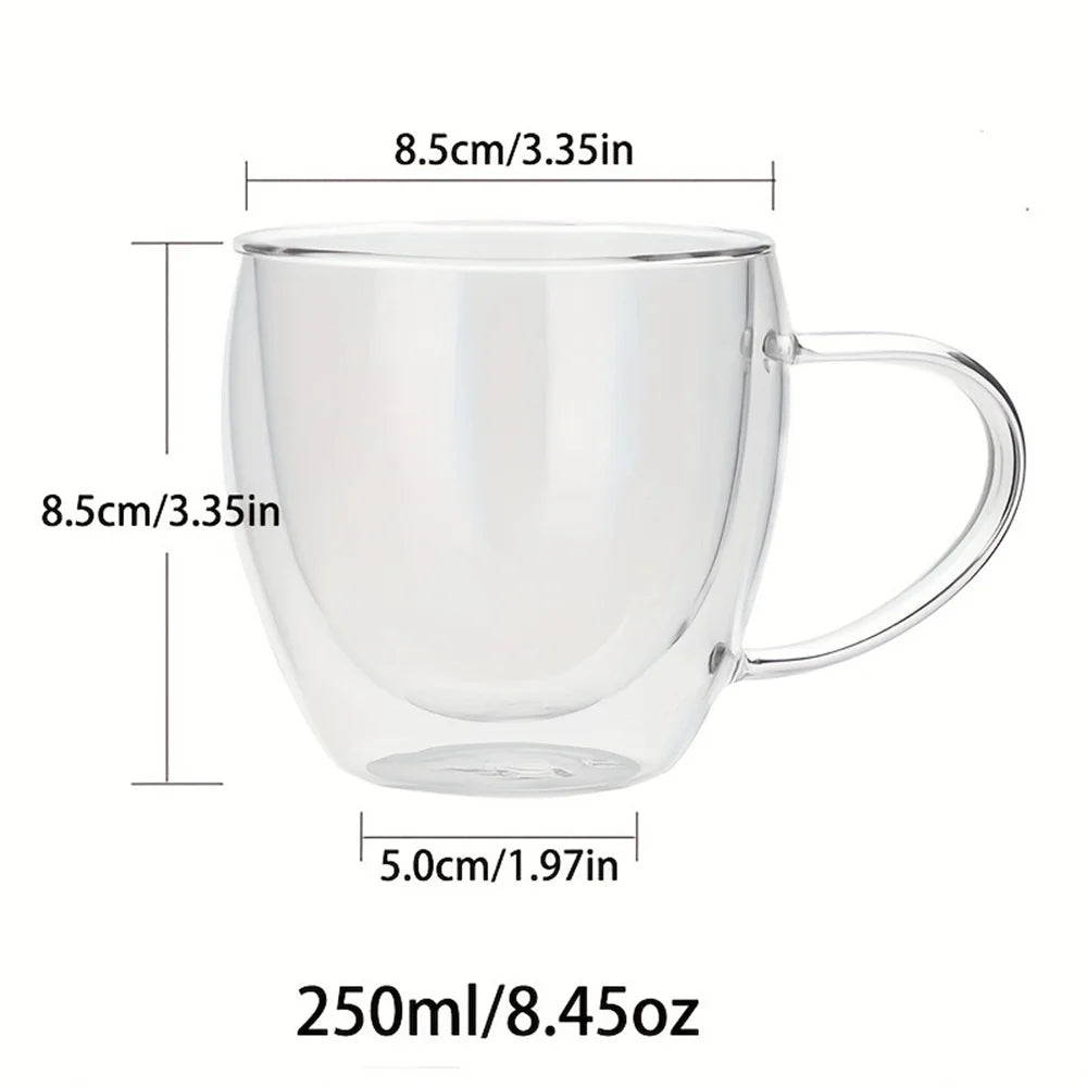 Double-Walled Borosilicate Glass Coffee Mug