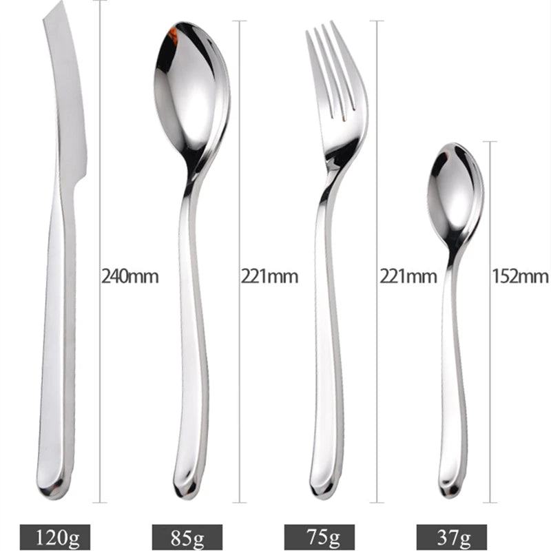 High-Quality 304 Stainless Steel Silverware Set