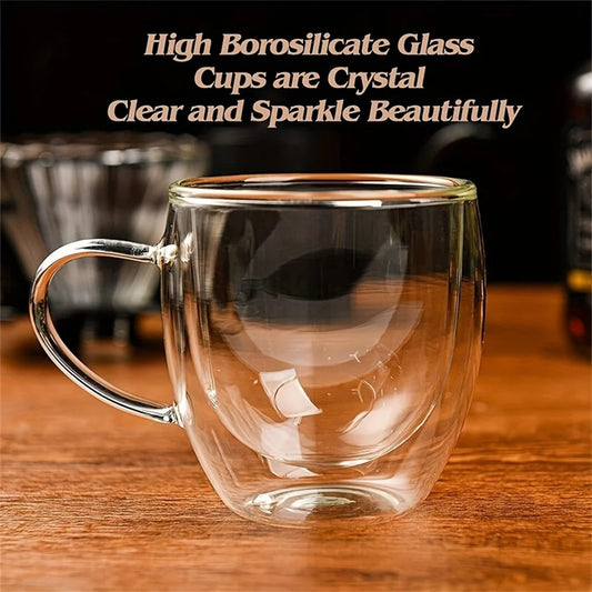 Double-Walled Borosilicate Glass Coffee Mug