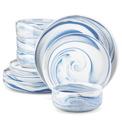 MALACASA 24 Piece Dinnerware Set