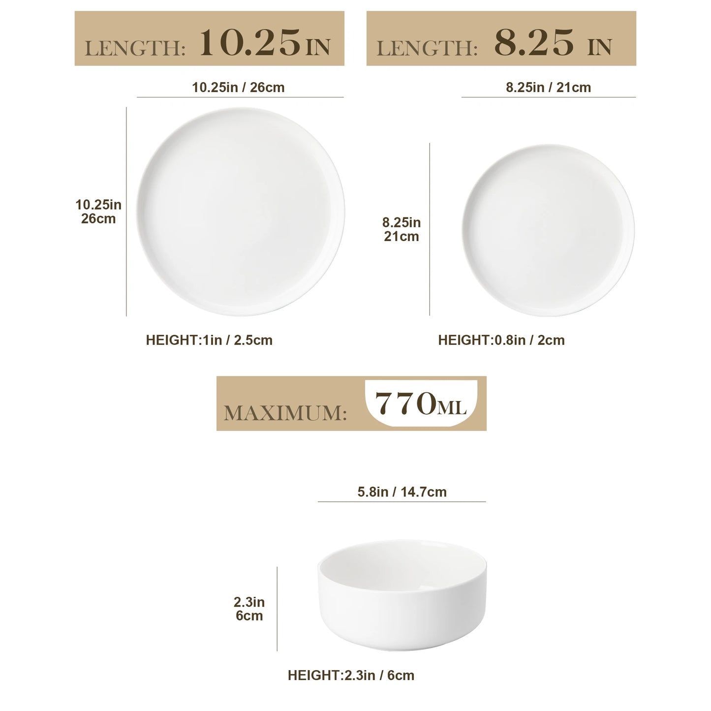 Luna 18 Piece Dinnerware Set