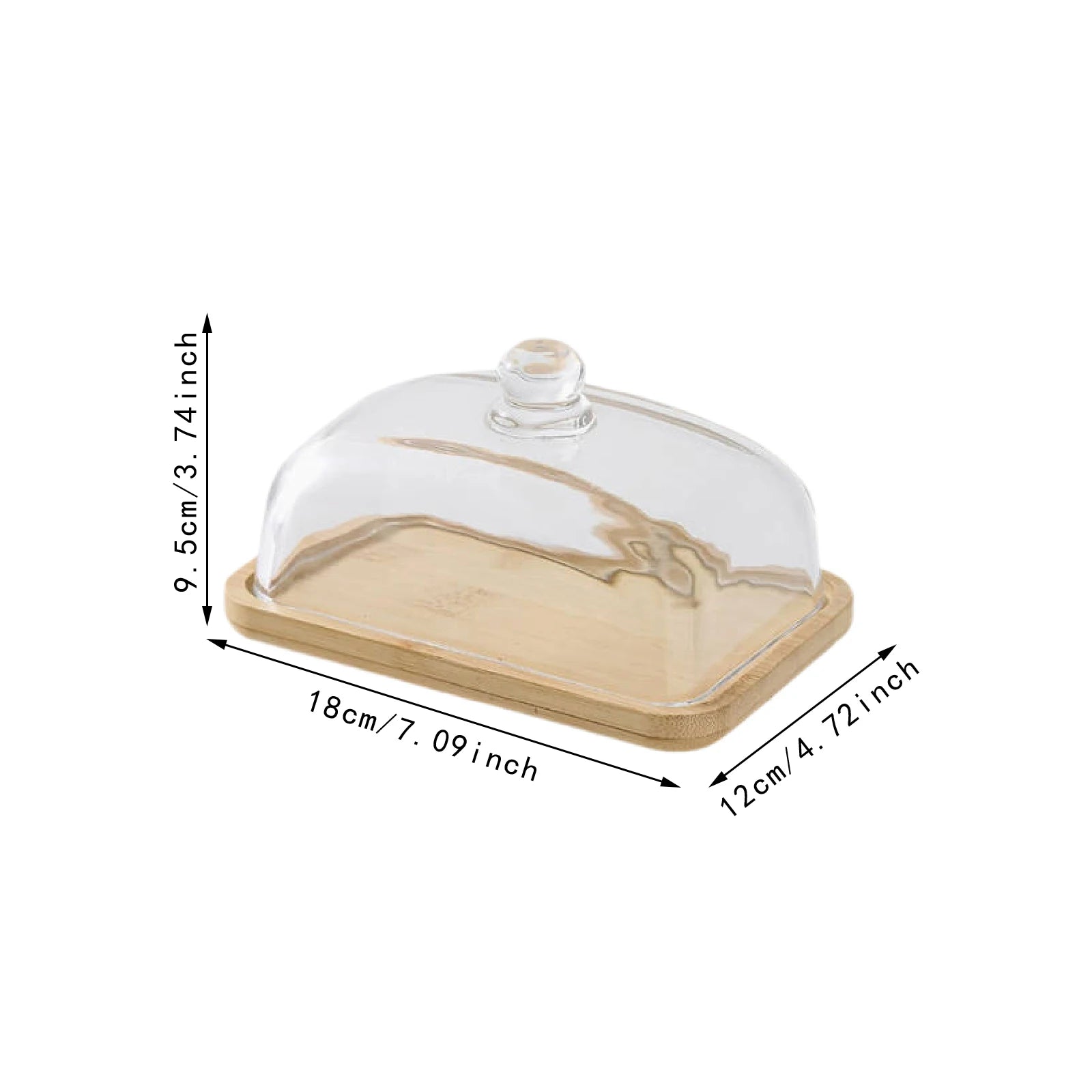 Cake Stand with Dustproof Dome Lid Bread Cheese Holiday Treat Multiuse Covered Platter Dessert Display Plate Cake Holder Tray