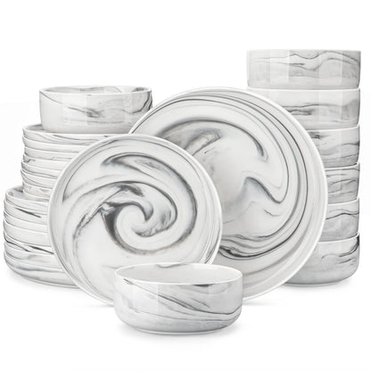 MALACASA 24 Piece Dinnerware Set