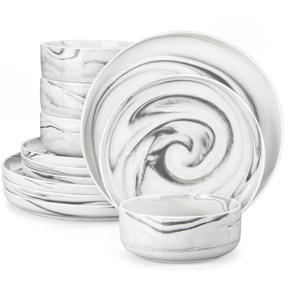 MALACASA 24 Piece Dinnerware Set