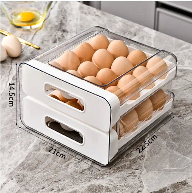 Double-Layer Kitchen Egg Storage Box