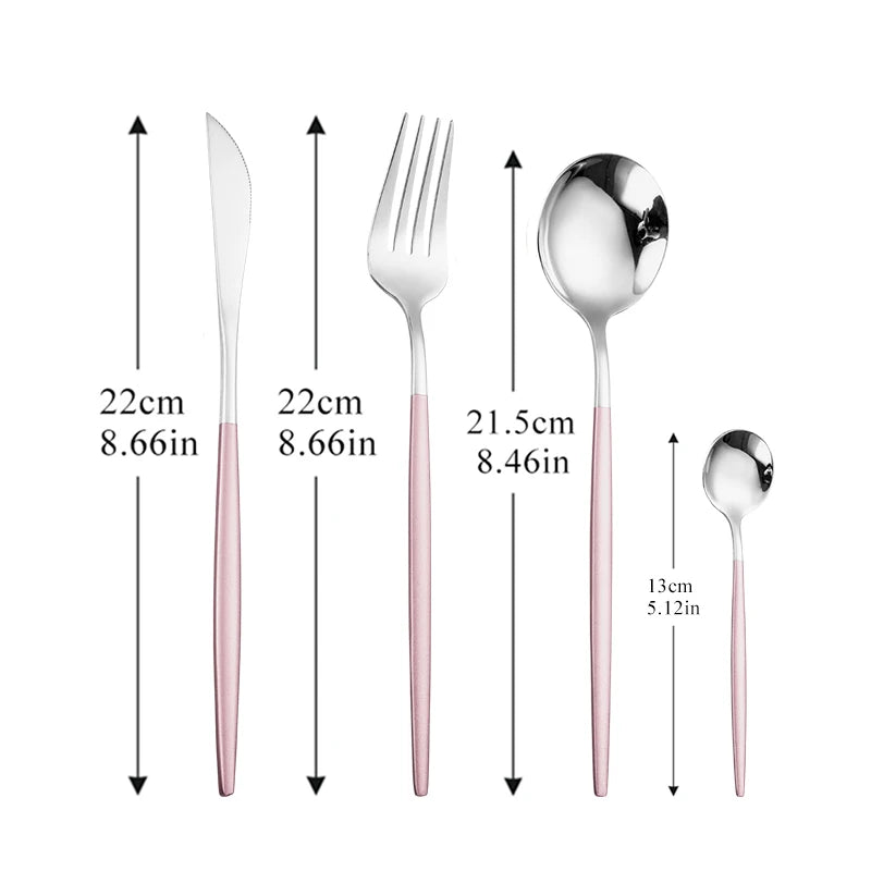 Luxury 304 Stainless Steel Silverware Cutlery Set
