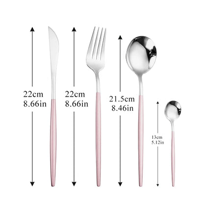 Luxury 304 Stainless Steel Silverware Cutlery Set