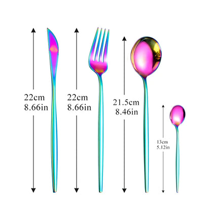 Luxury 304 Stainless Steel Silverware Cutlery Set