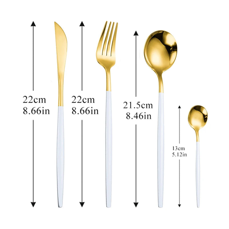 Luxury 304 Stainless Steel Silverware Cutlery Set