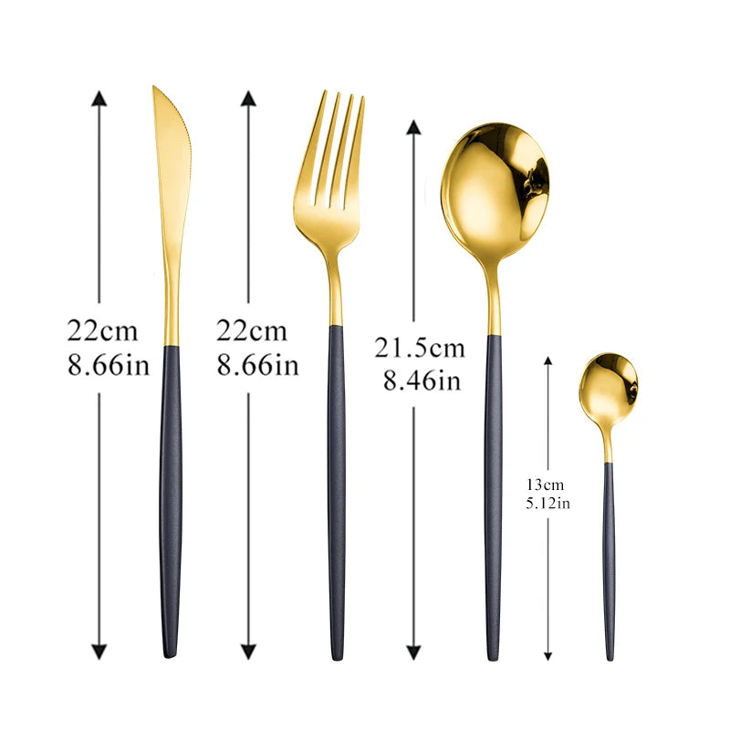 Luxury 304 Stainless Steel Silverware Cutlery Set