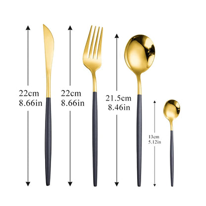 Luxury 304 Stainless Steel Silverware Cutlery Set