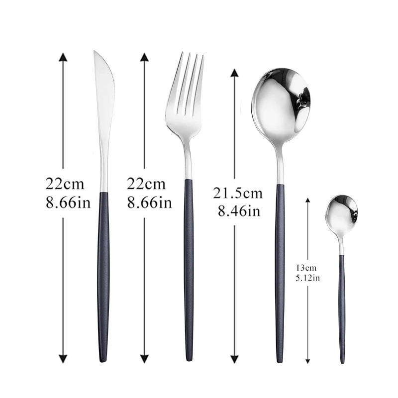 Luxury 304 Stainless Steel Silverware Cutlery Set