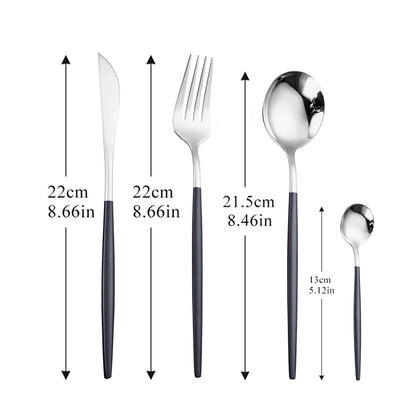 Luxury 304 Stainless Steel Silverware Cutlery Set