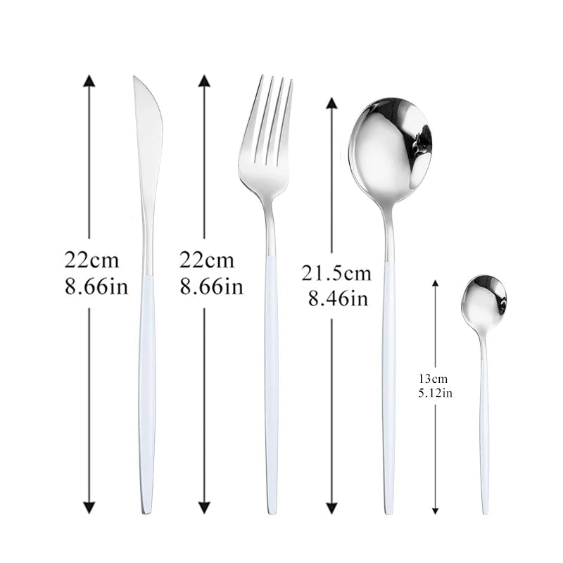 Luxury 304 Stainless Steel Silverware Cutlery Set