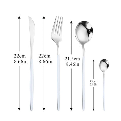 Luxury 304 Stainless Steel Silverware Cutlery Set