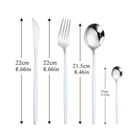 Luxury 304 Stainless Steel Silverware Cutlery Set