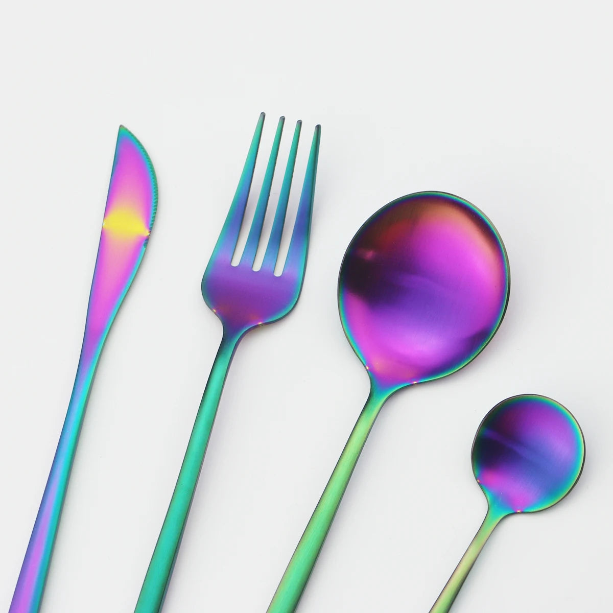 30 Pieces Dinnerware Matte Stainless Steel Cutlery Set Roes Gold Knives Fork Teaspoons Silverware Kitchen Party Dinner Tableware