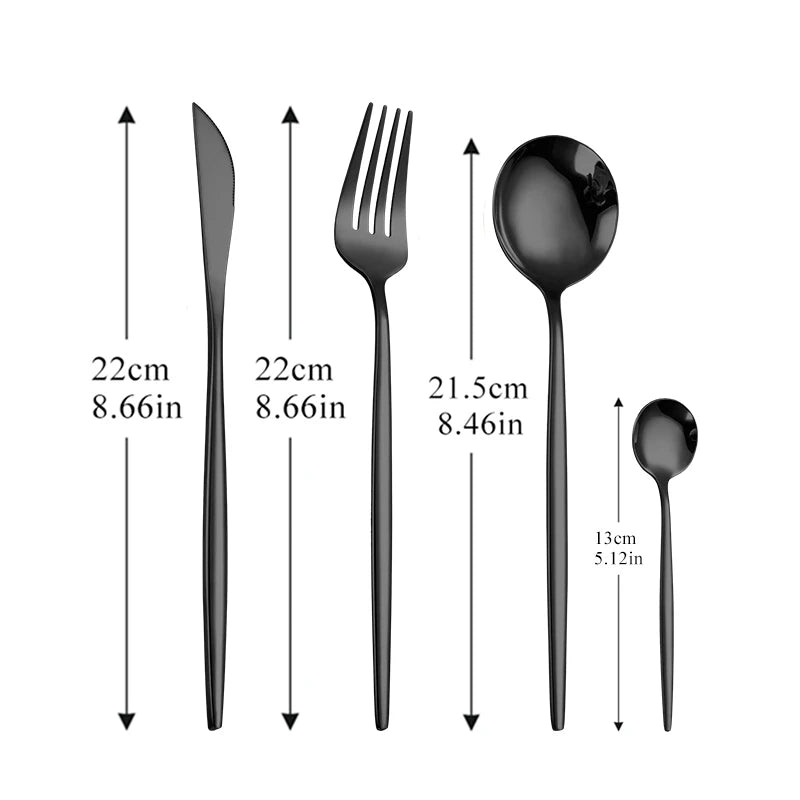 Luxury 304 Stainless Steel Silverware Cutlery Set