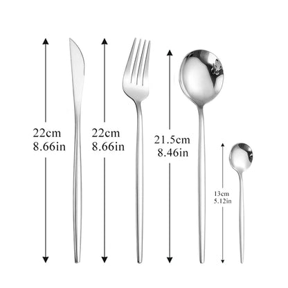 Luxury 304 Stainless Steel Silverware Cutlery Set