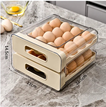 Double-Layer Kitchen Egg Storage Box