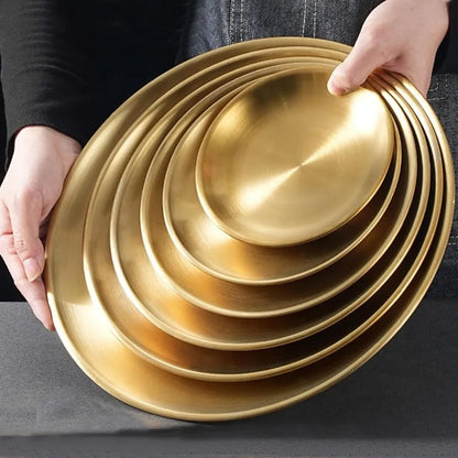 Gold Silver Tray Stainless Steel
