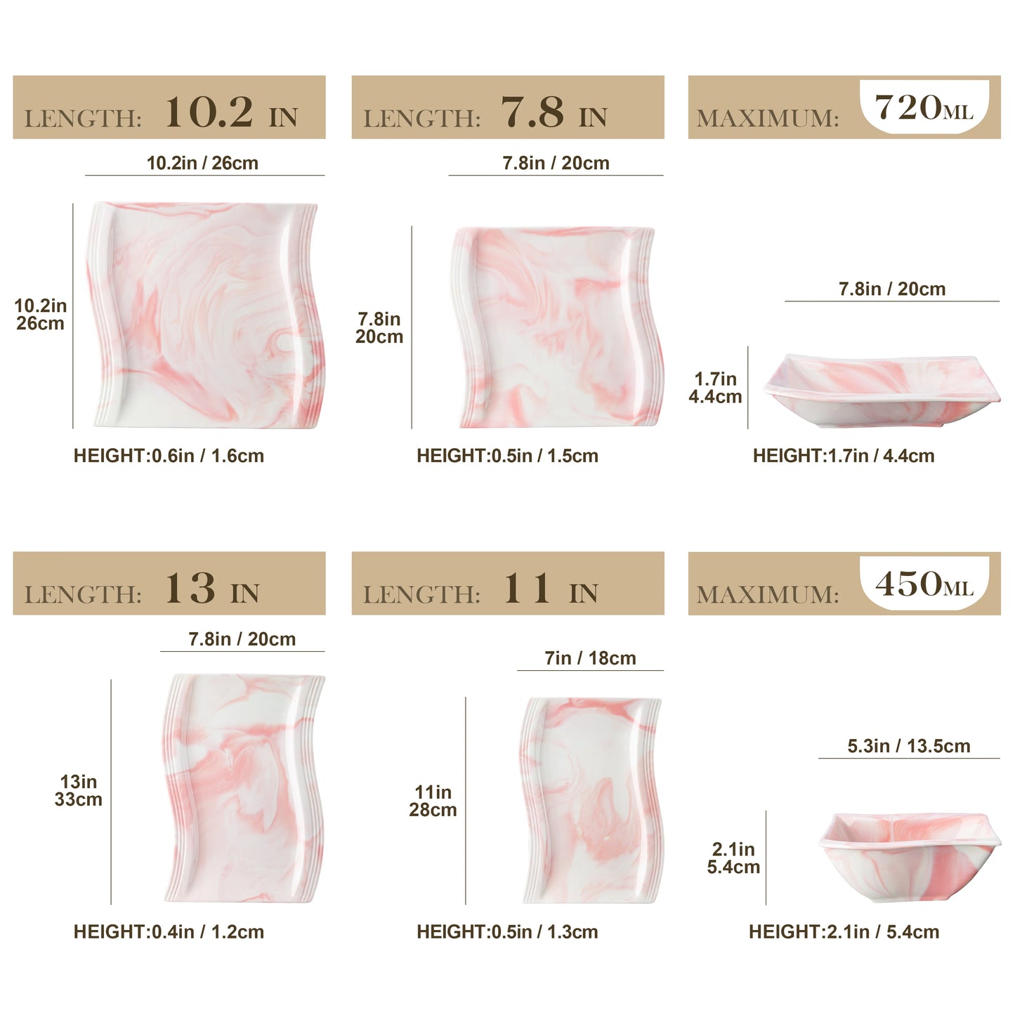 Flora Marble Blue 26 Piece Dinnerware Set