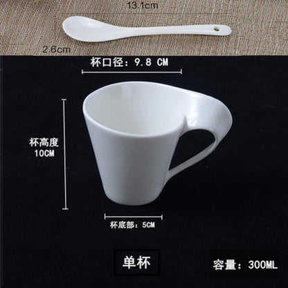 European Ceramic Espresso Coffee Cup with Spoon & Holder