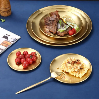 Gold Silver Tray Stainless Steel