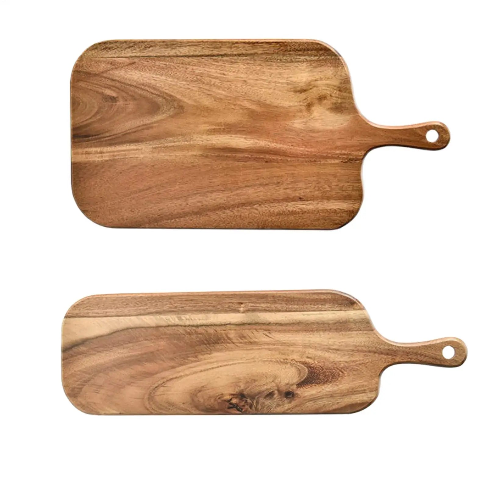 Wooden Cutting Boards for Kitchen Wooden Charcuterie Board with Handle Double-Sided Serving Plates for Kitchen Cheese Commercial