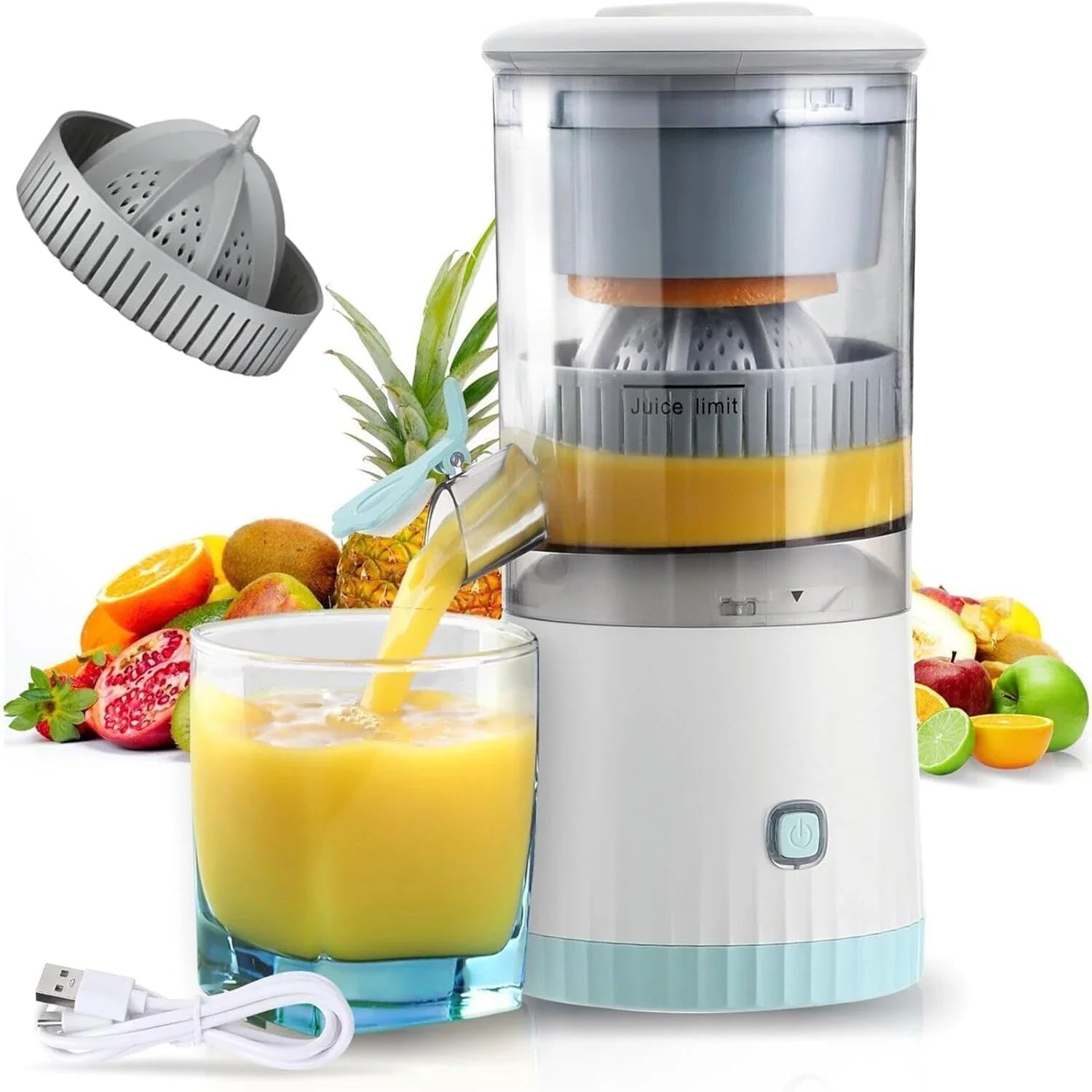 Portable Electric Citrus Juicer USB Charging Orange Juice Squeezer Machine  Lemon Fruit Blender Automatic Fresh Squeezing Mixer