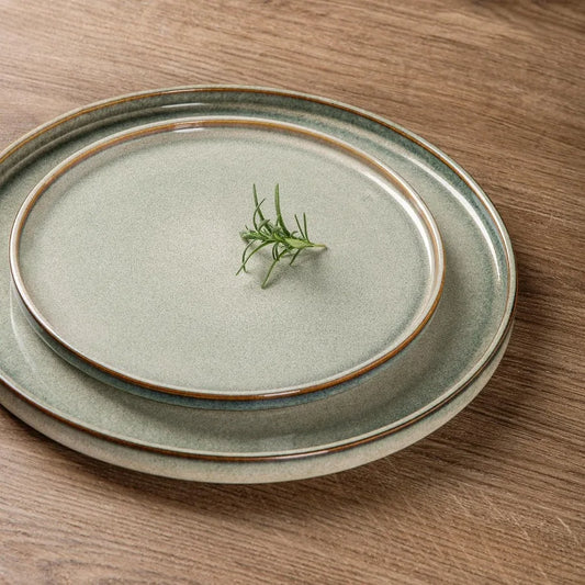 Handmade Reactive Glaze Stoneware Ceramic Dinnerware Set