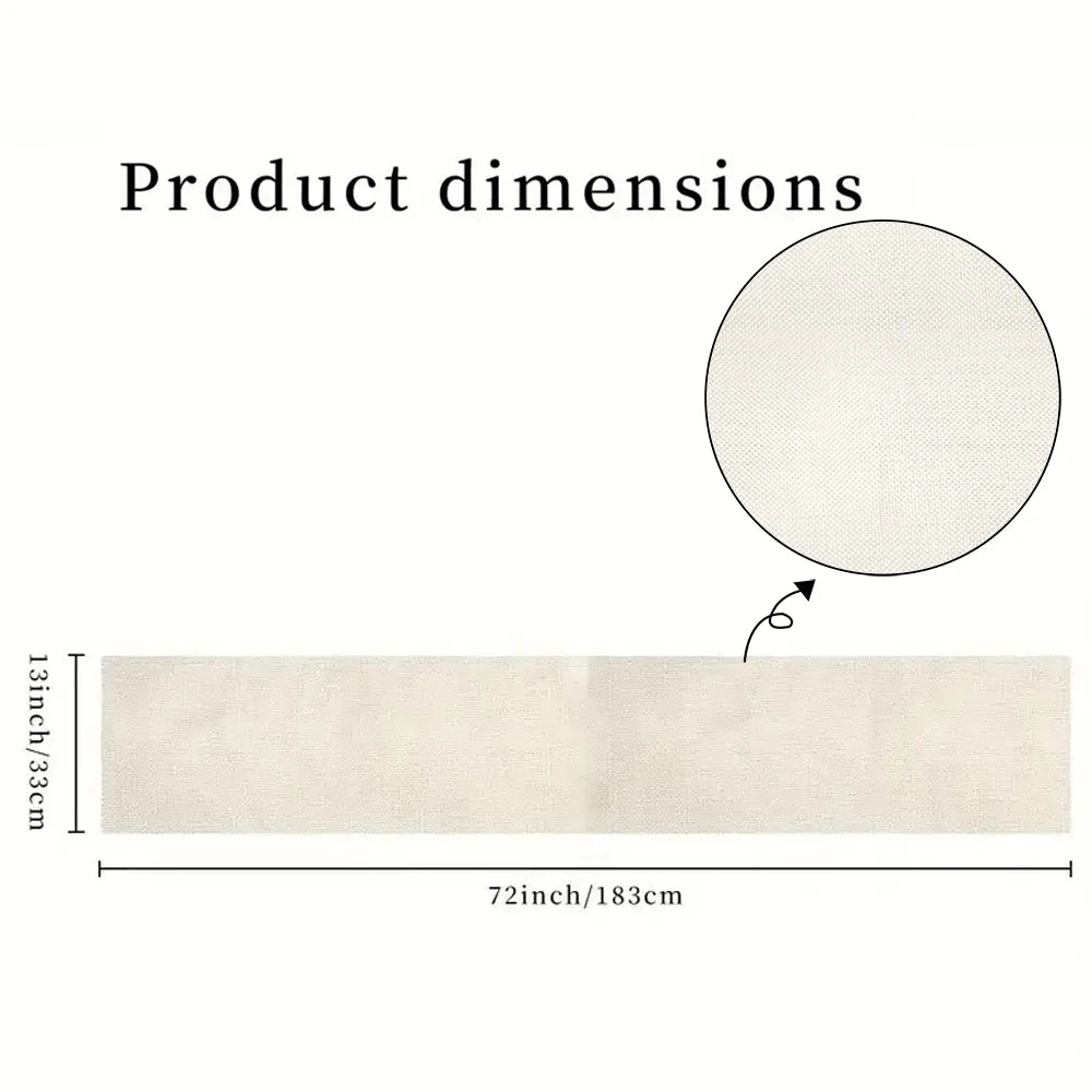 Christmas Table Runner Rectangular Festive Table Decoration, Red Christmas Trees and Snowflakes Design for Holiday Tablecloth