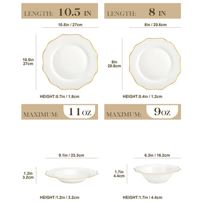 MALACASA 32 Piece Dinnerware Set