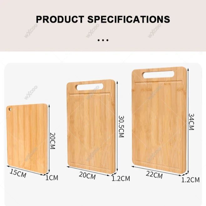 Wooden Chopping Boards Cutting Serving Board Double-sided Available Wooden Thick Boards for Chopping Charcuterie Serving Boards