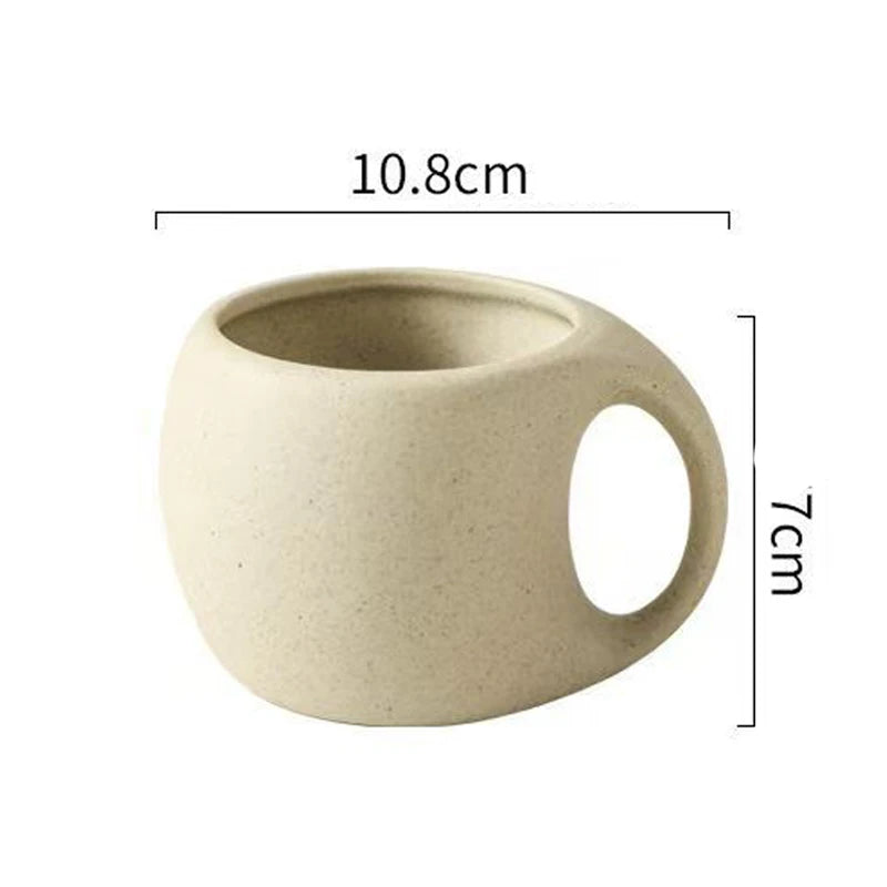 Simple Ceramic Coffee Cup with Saucer
