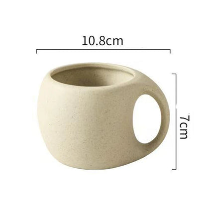 Simple Ceramic Coffee Cup with Saucer