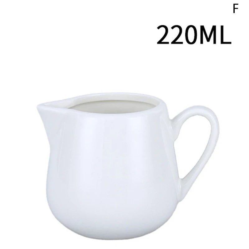 White Ceramic Milk Creamer Pitcher