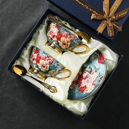 Luxury Ceramic Bag Shaped Coffee Mug with Saucer