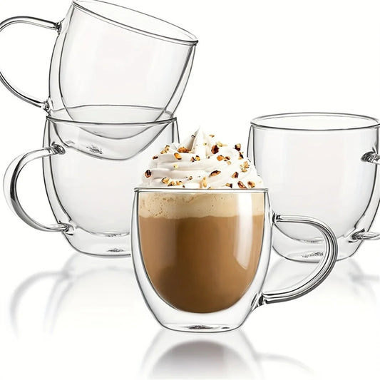 Double-Walled Borosilicate Glass Coffee Mug