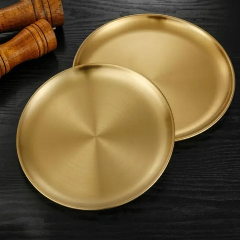 Gold Silver Tray Stainless Steel