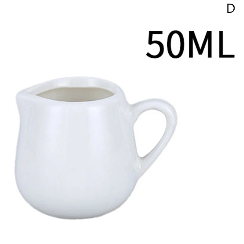 White Ceramic Milk Creamer Pitcher