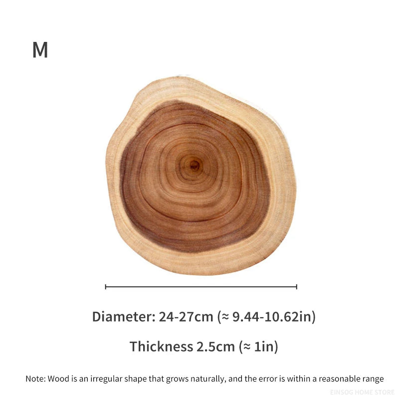 Wooden Chopping Board Natural Acacia Wood Whole Cut Serving Tray Unique Grain Food Safe Multi Use Steak Appetizer Kitchen Tools