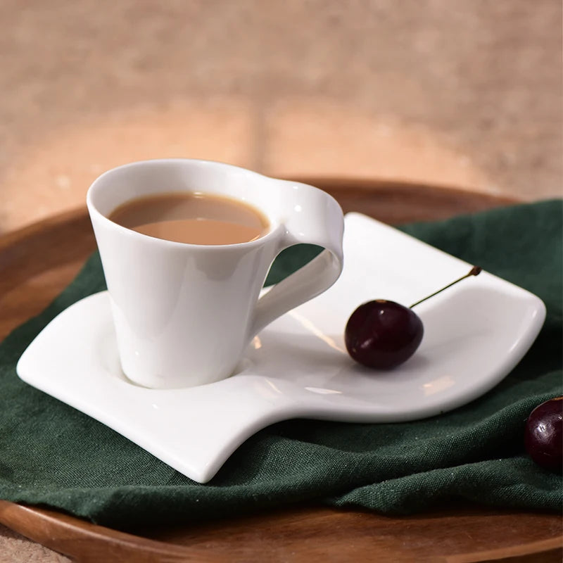 Creative Wavy Ceramic Espresso Cup