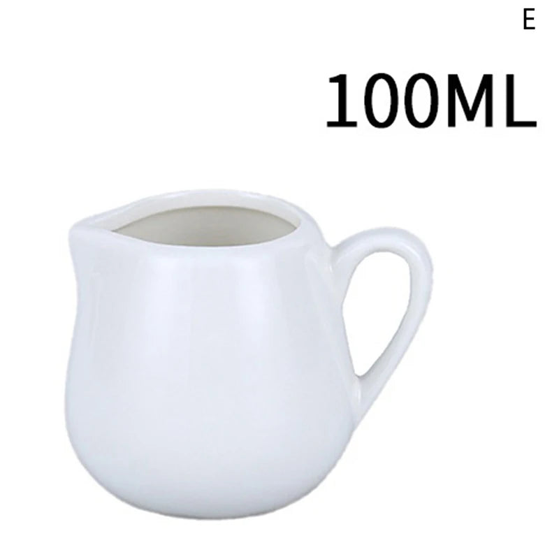 White Ceramic Milk Creamer Pitcher