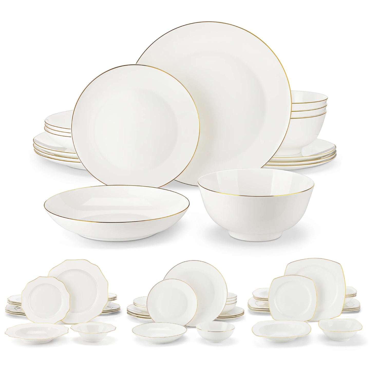 MALACASA 32 Piece Dinnerware Set