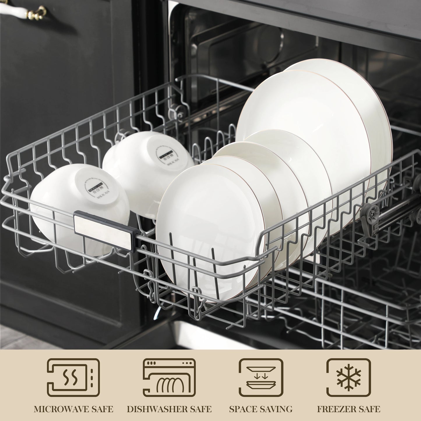MALACASA 32 Piece Dinnerware Set