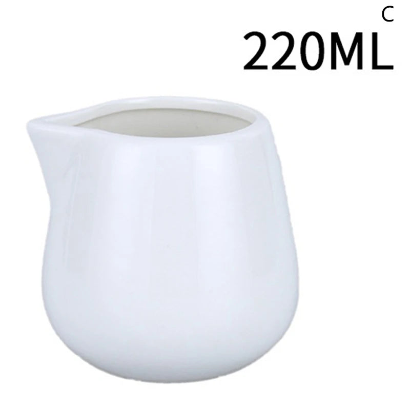 White Ceramic Milk Creamer Pitcher