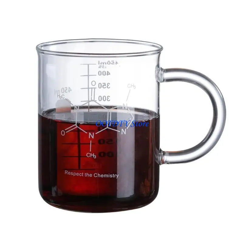 367A Coffee Mugs Measuring for Coffee Graduated Beaker Mug with Handle Easy to Use Great for Lab Home or Office Gift