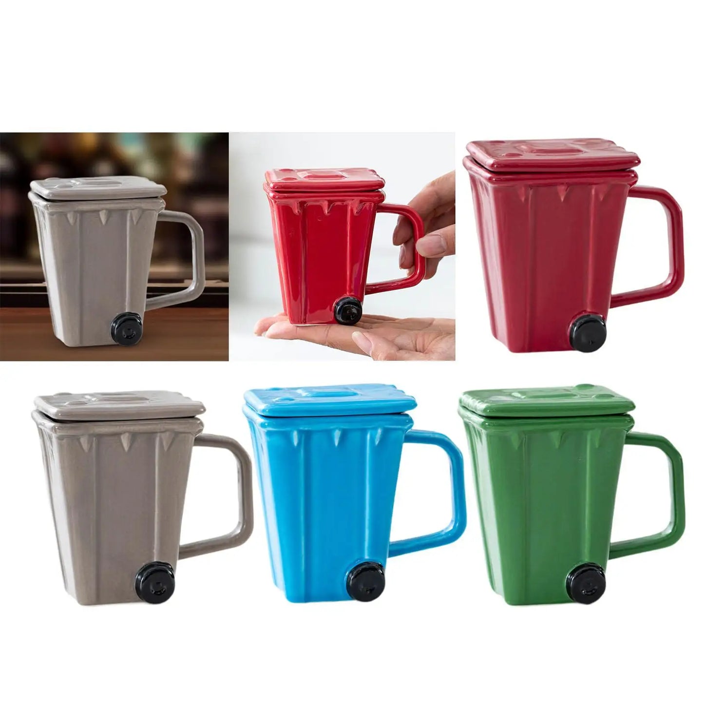 Coffee Cup Morning Cup with Lid Trash Bin Cup for Tea Water Party Travel